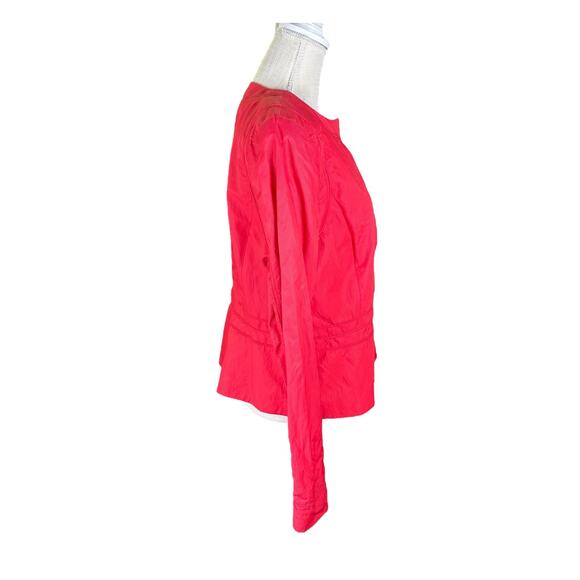 NWT Elie Tahari Judith Cropped Jacket Blazer Women's XL Pink Zip Front Designer - Picture 4 of 10